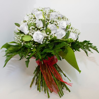Bouquet Rose Bianche Medie